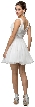 V-Neck Ruched Bodice Short Homecoming Bridesmaid Dress — back