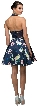 Lace Halter Top Floral Print Skirt Short Homecoming Dress — back