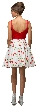 Cherry Print Short Two Piece Party Homecoming Dress — back