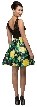 Lace Top Floral Skirt Short Homecoming Party Dress — back