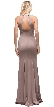 Jeweled Collar Cut Out Back Long Jersey Prom Dress — back
