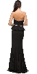 Strapless Peplum Top Rhinestones Waist Long Prom Dress — back