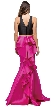 Short Top Long Ruffled Back Skirt Two Piece Prom Dress — back