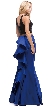 Short Top Long Ruffled Back Skirt Two Piece Prom Dress — back in Royal Blue