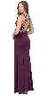 Rhinestones Mesh Top Keyhole Back Long Prom Dress — back