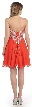 Strapless Bejeweled Bodice Short Party Prom Dress — back