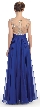 Bejeweled Mesh Bust Long Prom Pageant Dress — back in Royal Blue