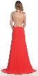 Mesh Rhinestones Bodice Floor Length Prom Pageant Dress — back