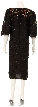 Marvelous V-Neck Short Sleeved Sequin Gown — back