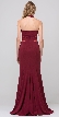 Halter Neck Mesh Panels Front Slit Long Formal Prom Dress — back