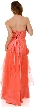 Strapless Oraganza Long Prom dress with Tiered Skirt — back