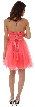 Strapless Mesh Short Party Prom Dress with Rhinestones — back