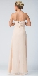 Strapless Pleated Overlap Bust Long Bridesmaid Dress — back