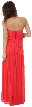 Strapless Twist Knot Waist Ruched Long Bridesmaid Dress — back