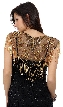 Black Beaded Collar Scarf — back