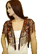 Sequin Beaded Collar Scarf (Black/Copper) — back