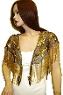 Sequin Beaded Collar Scarf (Black/Gold) — back