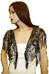 Sequin Beaded Collar Scarf (Black/Multi) — back