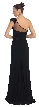One Shoulder Sequined Leaves Floor Length Formal Prom Dress — back