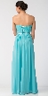Strapless Floral Lace Bust Long Formal Bridesmaid Dress — back