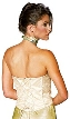 Two-Piece Sequin Beaded Formal Prom Dress with Flowers — back