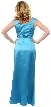 Boat Neck Beaded Bridesmaid Dress — back in Carribean Blue