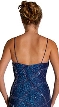 Metallic Poly Net Beaded Formal Dress — back