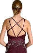 Criss Crossed Beaded Full Length Evening Dress — back