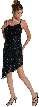 Short Asymmetric Beaded Dress