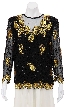 Golden Flares Hand Beaded Blouse