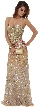 Strapless Exquisitely Sequined Long Formal Prom Dress  — in an alternative picture
