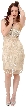 One Shoulder Exquisite Beading Short Formal Prom Dress  — in Gold