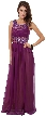 Round Neck Empire Cut Sequined Floor Length Prom Dress