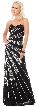 Strapless Sequins & Rhinestones Long Formal Prom Dress