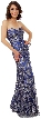 Strapless Sweetheart Neck Floral Lace Long Formal Prom Dress — in an alternative picture