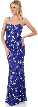 Exquisitely Beaded Long Formal MOB Dress with Jacket — in Royal Blue