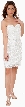 Strapless Beaded Short Formal Prom Homecoming Dress — in Ivory