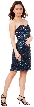 Strapless Beaded Short Formal Prom Homecoming Dress — in Navy