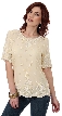 Short Sleeved Scoop Neck Blouse