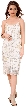 Floral Sequins Pattern Knee Length Cocktail Prom Dress 