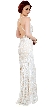 Spaghetti Straps V-Neck Sequins Long Formal Prom Dress — in an alternative image