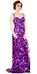 Broad Straps Front Slit Sequined Long Formal Prom Dress