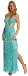 Spaghetti Strapped Beaded Prom Dress with Bra style back — in side view