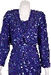 Short Sequin Beaded 2 Piece Cocktail Dress — closeup with Jacket