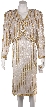 Fully beaded Tea Length Cocktail Dress with Jacket