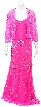 Floor Length Hand Beaded/Sequined Formal Dress with Jacket — in alternative image
