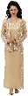 2 piece Beaded Formal Dress and Jacket — in Taupe