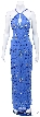 Floral Fountain Hand Beaded Cocktail Dress