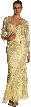 Artistic Sequined Pattern Formal Dress with Jacket