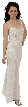 Artistic Sequined Pattern Formal Dress with Jacket — in Ivory without Jacket